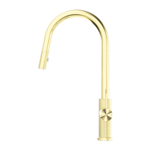 Nero Mixer Taps OPAL PULL OUT SINK MIXER WITH VEGIE SPRAY FUNCTION BRUSHED GOLD (NR251908BG)