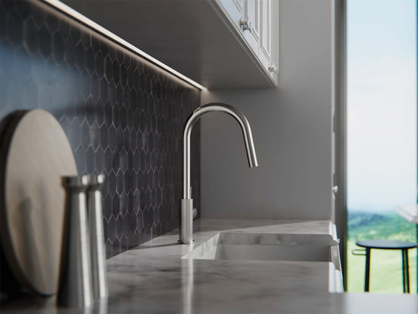 Nero Mixer Taps OPAL PULL OUT SINK MIXER WITH VEGIE SPRAY FUNCTION BRUSHED NICKEL (NR251908BN)