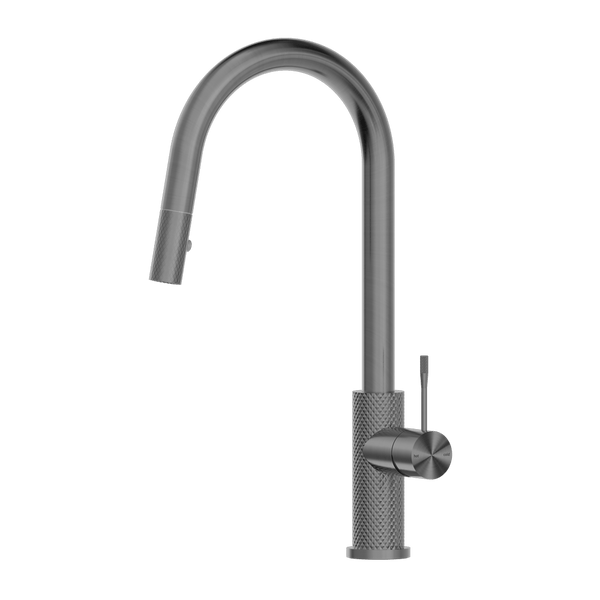 Nero Mixer Taps OPAL PULL OUT SINK MIXER WITH VEGIE SPRAY FUNCTION GRAPHITE (NR251908GR)
