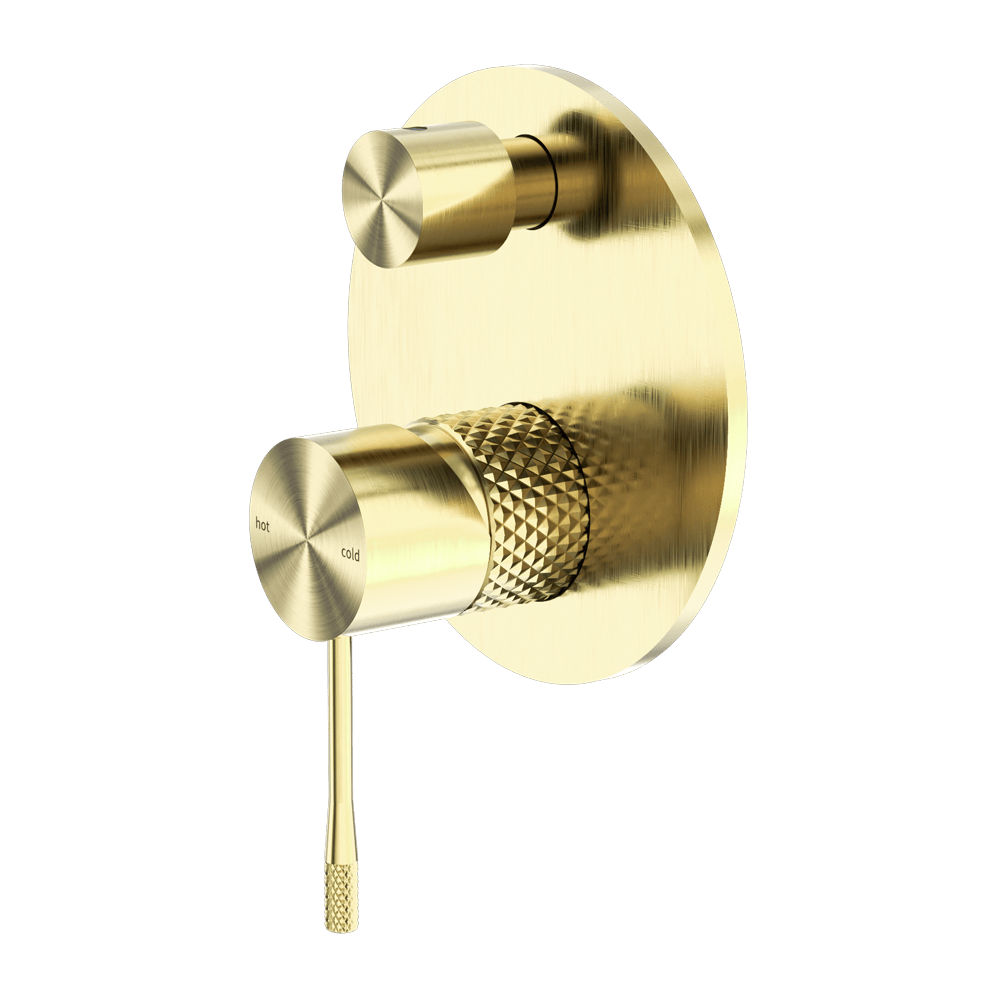 Nero Mixer Taps OPAL SHOWER MIXER WITH DIVERTOR BRUSHED GOLD (NR251909aBG)