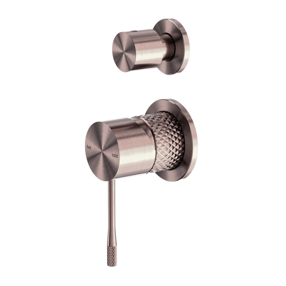 Nero Mixer Taps OPAL SHOWER MIXER WITH DIVERTOR SEPARATE PLATE BRUSHED BRONZE (NR251909eBZ)