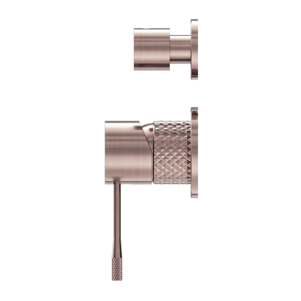 OPAL SHOWER MIXER WITH DIVERTOR SEPARATE PLATE BRUSHED BRONZE (NR251909eBZ)