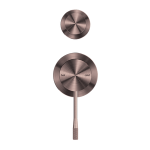 Nero Mixer Taps OPAL SHOWER MIXER WITH DIVERTOR SEPARATE PLATE BRUSHED BRONZE (NR251909eBZ)