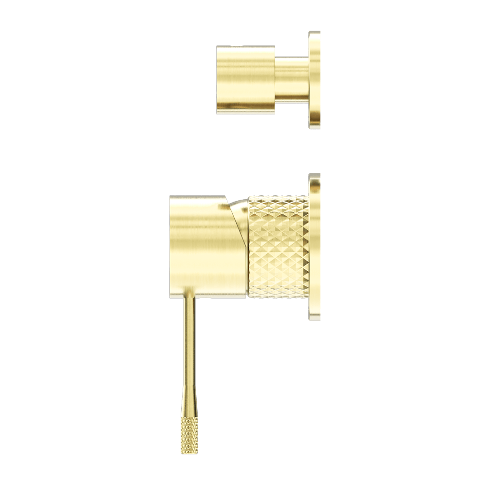 OPAL SHOWER MIXER WITH DIVERTOR SEPARATE PLATE BRUSHED GOLD (NR251909eBG)