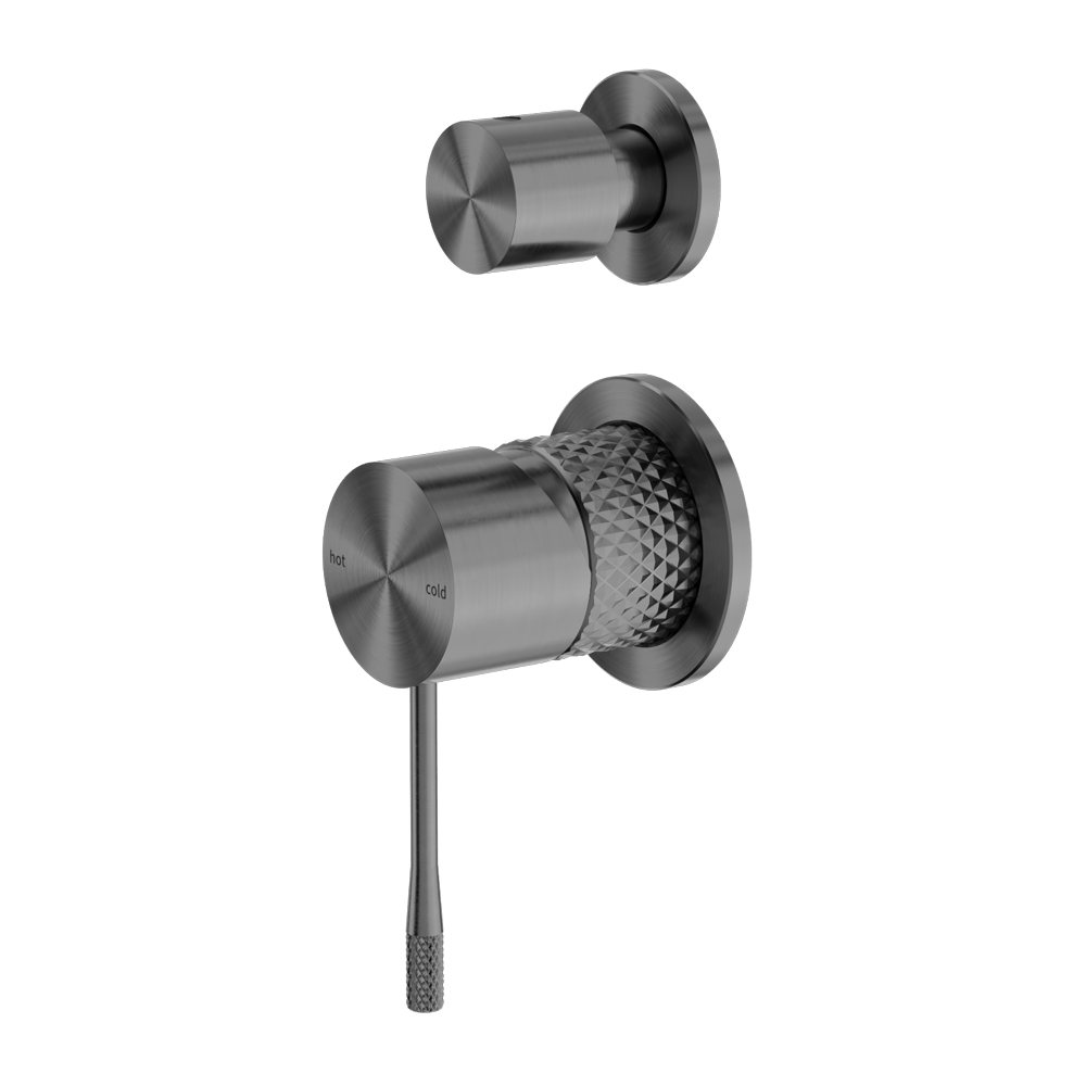 Nero Mixer Taps OPAL SHOWER MIXER WITH DIVERTOR SEPARATE PLATE GRAPHITE (NR251909eGR)