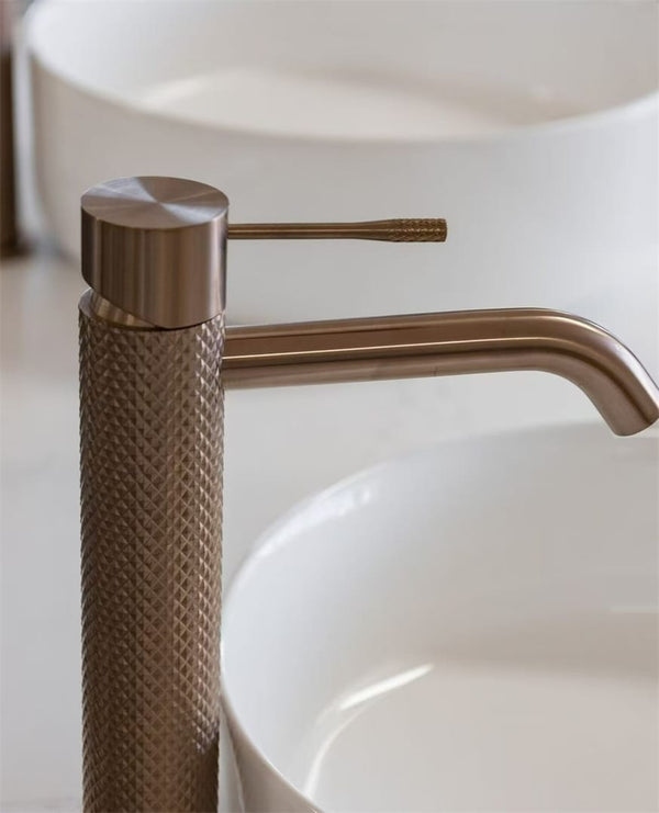 Nero Mixer Taps OPAL TALL BASIN MIXER BRUSHED BRONZE (NR251901aBZ)