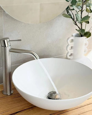 Nero Mixer Taps OPAL TALL BASIN MIXER BRUSHED NICKEL (NR251901aBN)