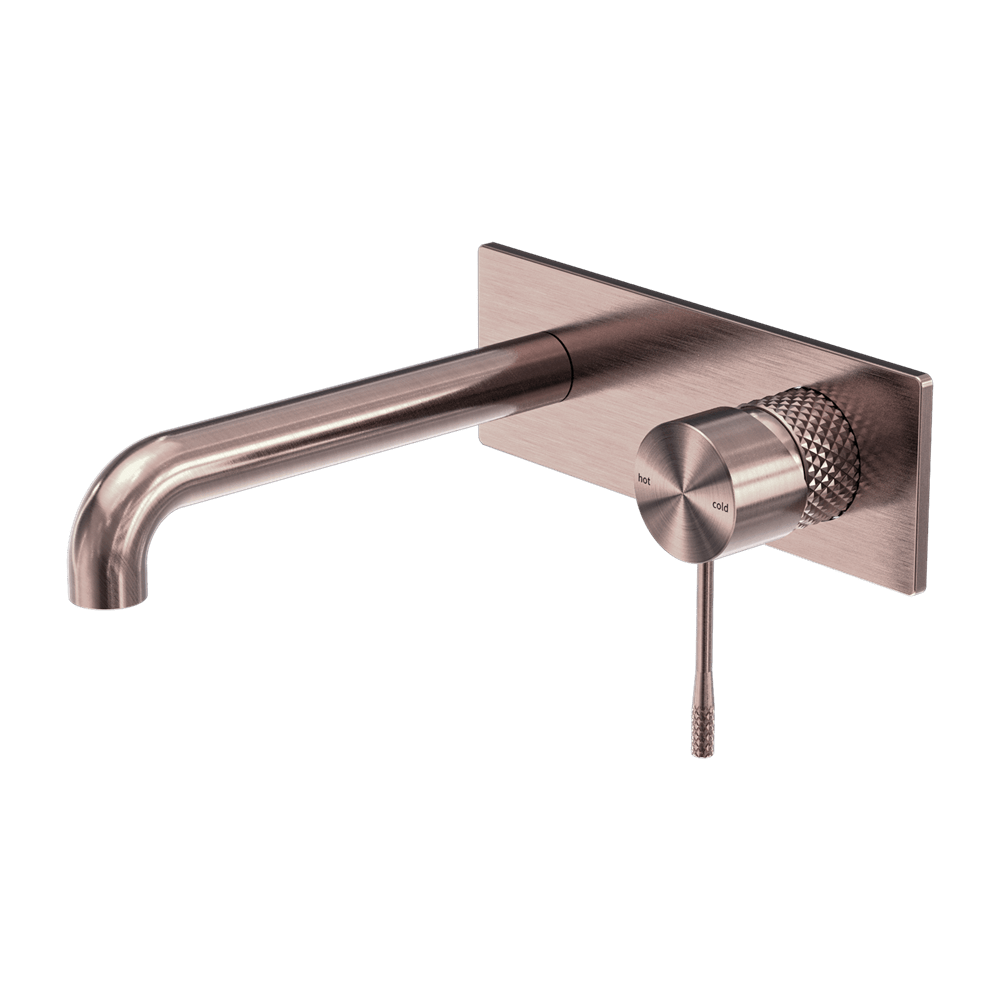 Nero Mixer Taps OPAL WALL BASIN/BATH MIXER 120/160/185/230/260MM BRUSHED BRONZE