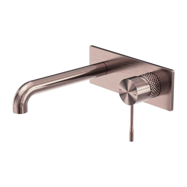Nero Mixer Taps OPAL WALL BASIN/BATH MIXER 120/160/185/230/260MM BRUSHED BRONZE