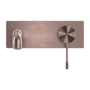 Nero Mixer Taps OPAL WALL BASIN/BATH MIXER 120/160/185/230/260MM BRUSHED BRONZE