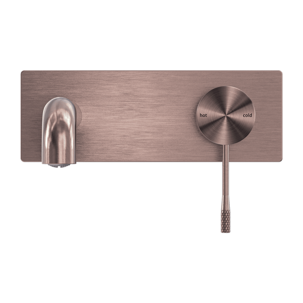 Nero Mixer Taps OPAL WALL BASIN/BATH MIXER 120/160/185/230/260MM BRUSHED BRONZE