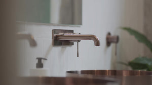 Nero Mixer Taps OPAL WALL BASIN/BATH MIXER 120/160/185/230/260MM BRUSHED BRONZE