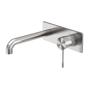 Nero Mixer Taps OPAL WALL BASIN/BATH MIXER 120/160/185/230/260MM BRUSHED NICKEL