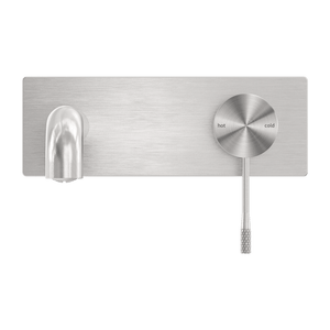 Nero Mixer Taps OPAL WALL BASIN/BATH MIXER 120/160/185/230/260MM BRUSHED NICKEL