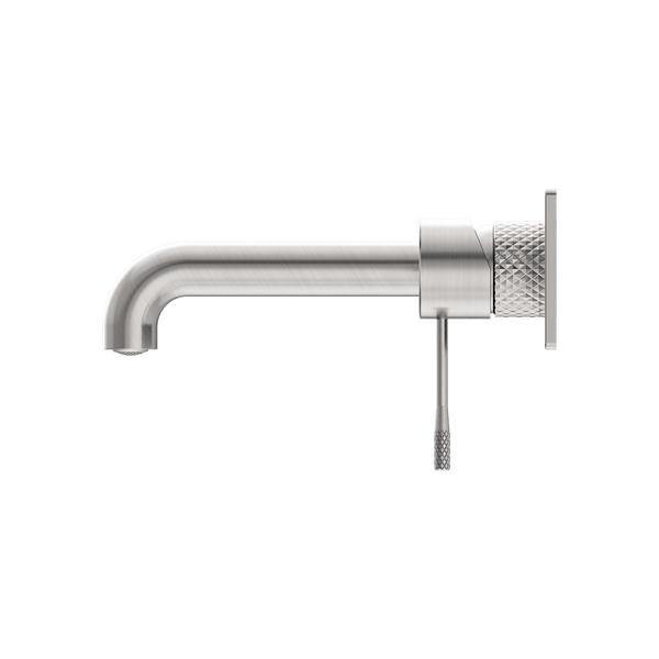 Nero Mixer Taps OPAL WALL BASIN/BATH MIXER 120/160/185/230/260MM BRUSHED NICKEL