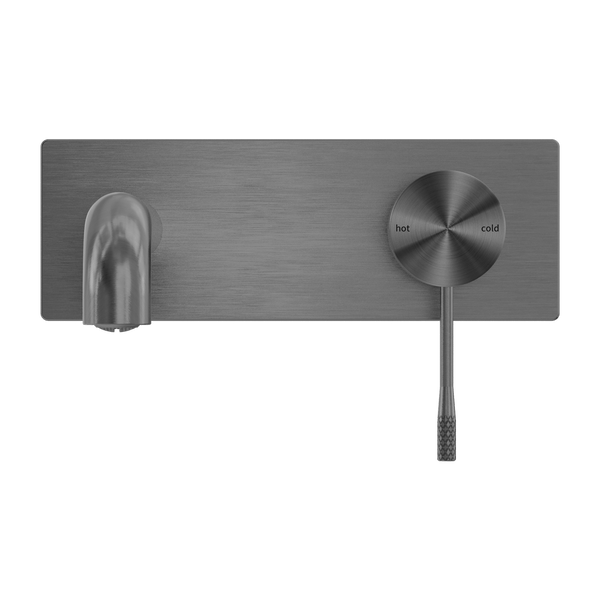 Nero Mixer Taps OPAL WALL BASIN/BATH MIXER 120/160/185/230/260MM GRAPHITE
