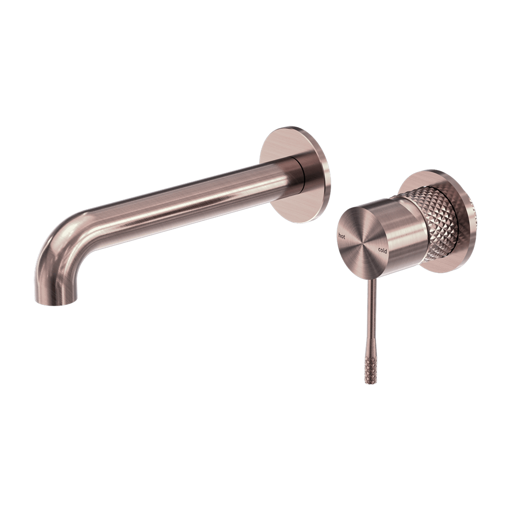 Nero Mixer Taps OPAL WALL BASIN/BATH MIXER SEPARATE BACK PLATE 120/160/185/230/260MM BRUSHED BRONZE