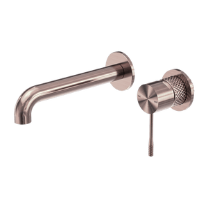 Nero Mixer Taps OPAL WALL BASIN/BATH MIXER SEPARATE BACK PLATE 120/160/185/230/260MM BRUSHED BRONZE