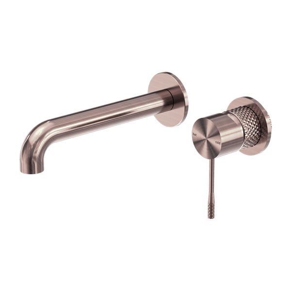 Nero Mixer Taps OPAL WALL BASIN/BATH MIXER SEPARATE BACK PLATE 120/160/185/230/260MM BRUSHED BRONZE
