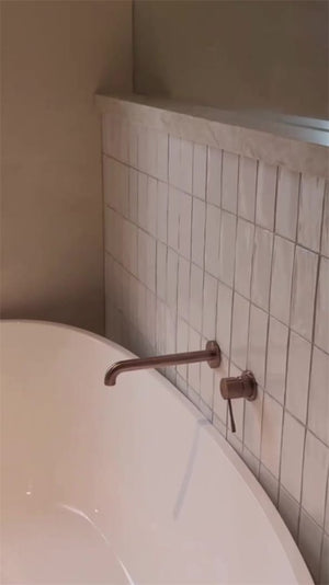 Nero Mixer Taps OPAL WALL BASIN/BATH MIXER SEPARATE BACK PLATE 120/160/185/230/260MM BRUSHED BRONZE