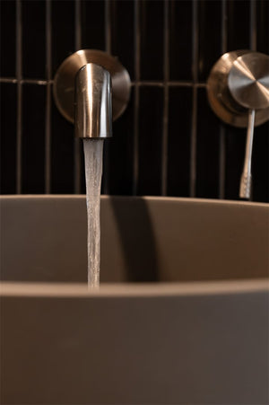 Nero Mixer Taps OPAL WALL BASIN/BATH MIXER SEPARATE BACK PLATE 120/160/185/230/260MM BRUSHED NICKEL