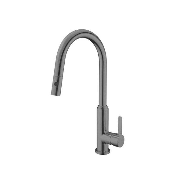 Nero Mixer Taps PEARL PULL OUT SINK MIXER WITH VEGIE SPRAY FUNCTION GUN METAL (NR231708GM)