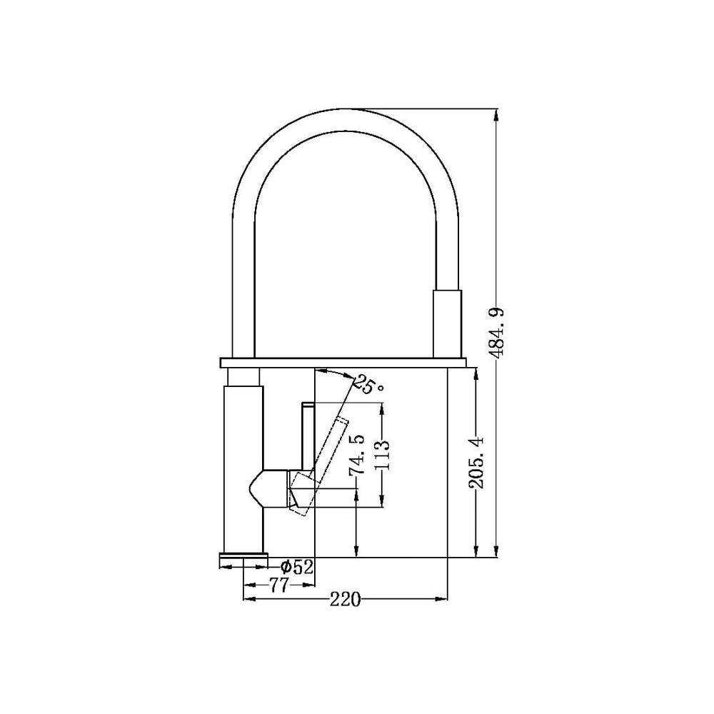 RIT PULL OUT SINK MIXER CHROME (NR221707CH)