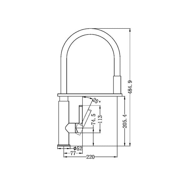 Nero Mixer Taps RIT PULL OUT SINK MIXER CHROME (NR221707CH)