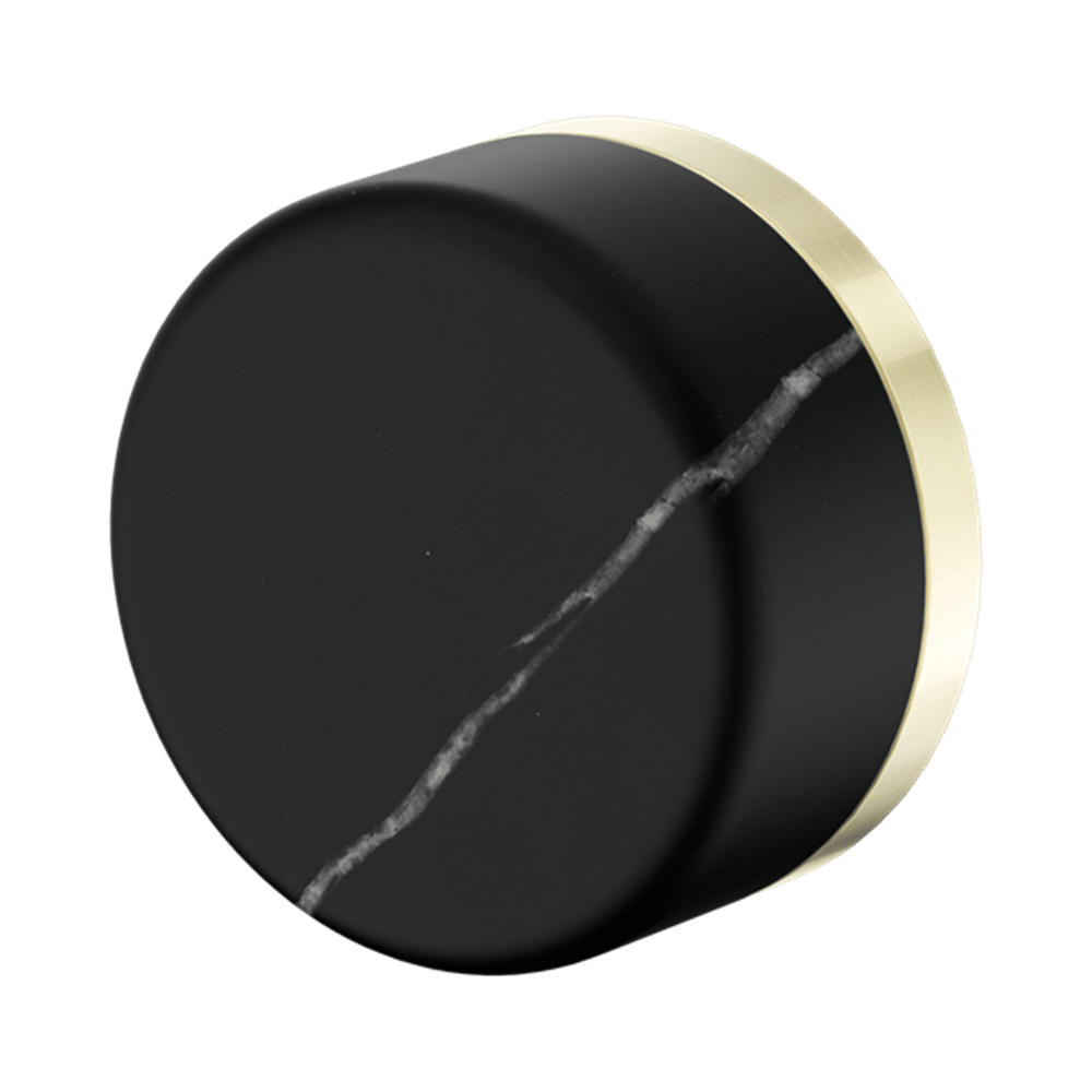 Nero Mixer Taps SERENITY PROGRESSIVE SHOWER MIXER WITH MARQUINA BLACK HANDLE BRUSHED GOLD (24E128BG)