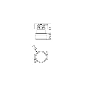 Nero Mixer Taps SERENITY PROGRESSIVE SHOWER MIXER WITH MARQUINA BLACK HANDLE BRUSHED NICKEL (24E128BN)