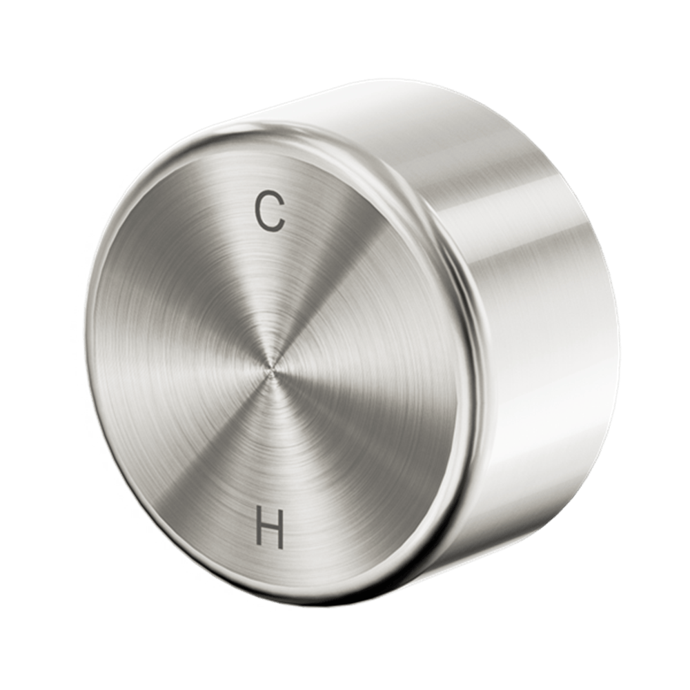 Nero Mixer Taps SERENITY PROGRESSIVE SHOWER MIXER WITH METAL HANDLE BRUSHED NICKEL (24E006BN)