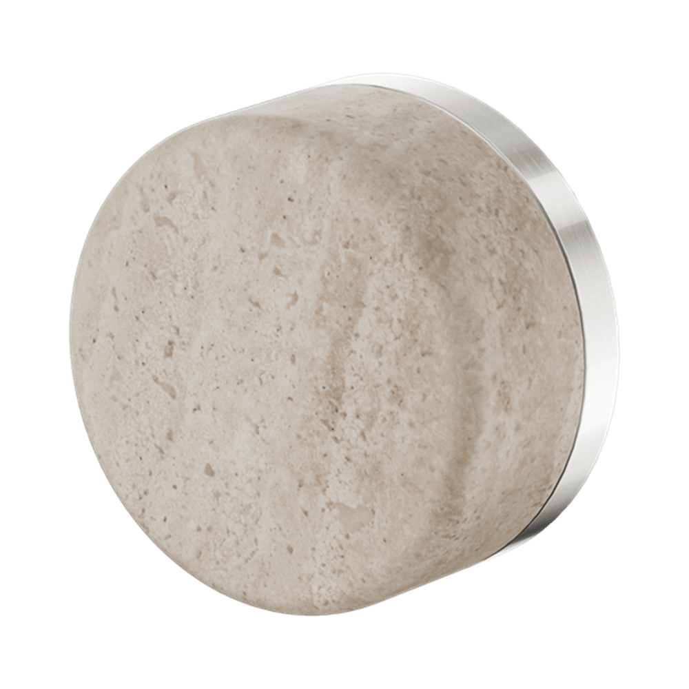 Nero Mixer Taps SERENITY PROGRESSIVE SHOWER MIXER WITH ROME TRAVERTINE HANDLE BRUSHED NICKEL (24E003BN)