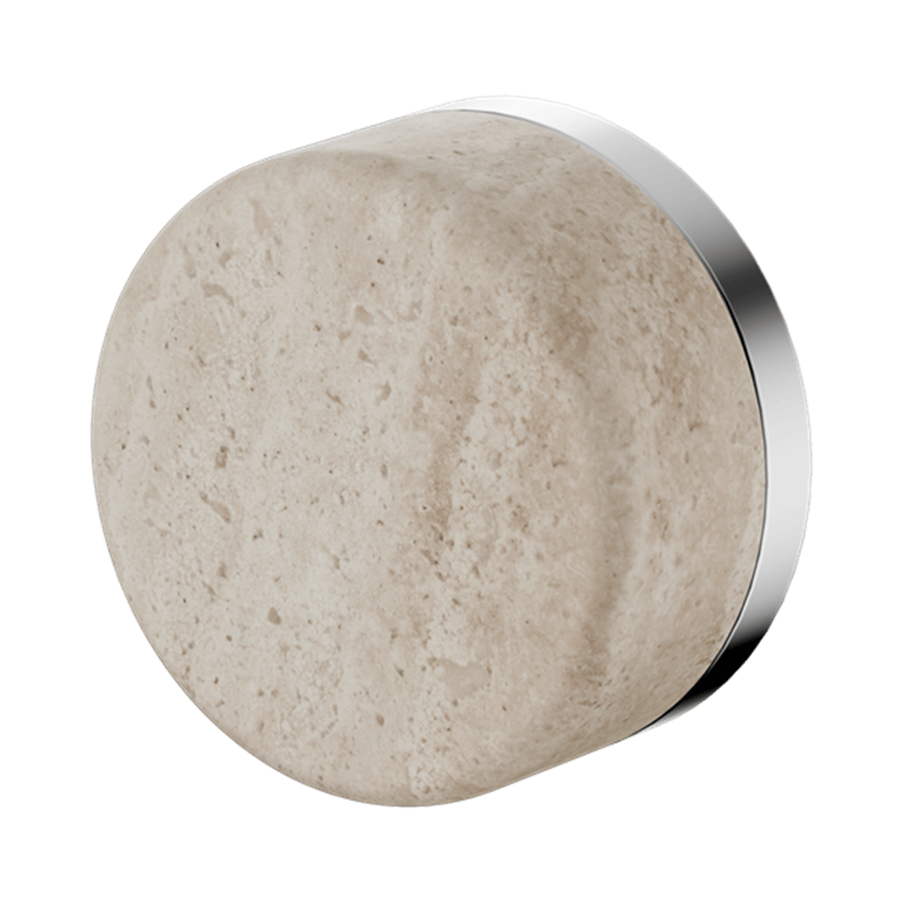 Nero Mixer Taps SERENITY PROGRESSIVE SHOWER MIXER WITH ROME TRAVERTINE HANDLE CHROME (24E003CH)