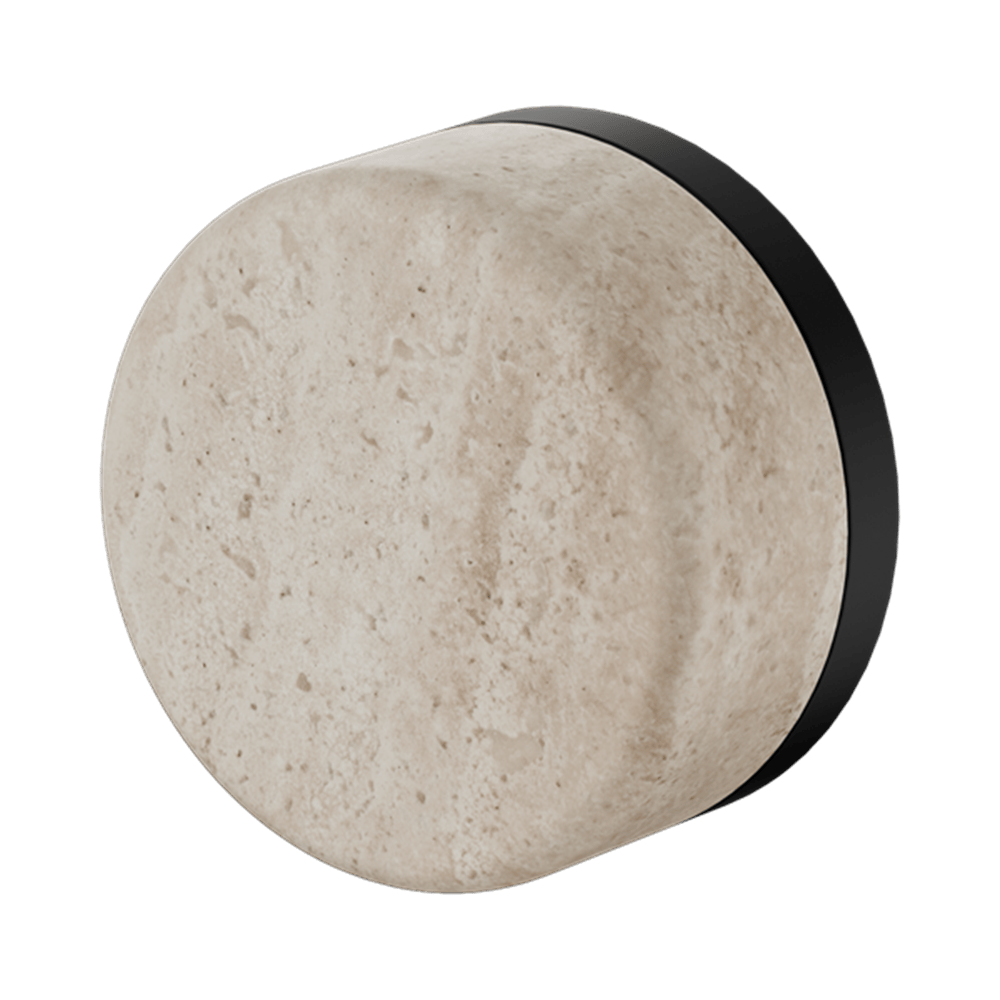 Nero Mixer Taps SERENITY PROGRESSIVE SHOWER MIXER WITH ROME TRAVERTINE HANDLE MATTE BLACK (24E003MB)