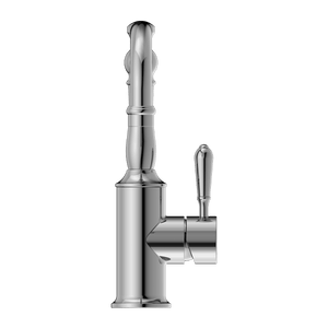 Nero Mixer Taps YORK BASIN MIXER HOOK SPOUT WITH METAL LEVER CHROME (NR69210202CH)