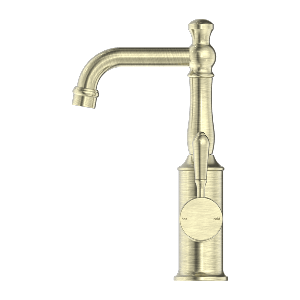 YORK BASIN MIXER WITH METAL LEVER AGED BRASS (NR69210102AB)
