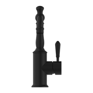 Nero Mixer Taps YORK BASIN MIXER WITH METAL LEVER MATTE BLACK (NR69210102MB)