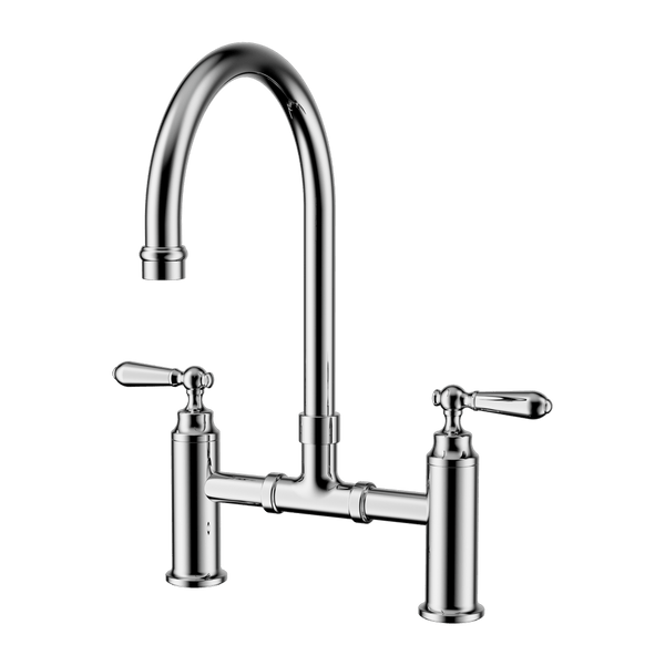 Nero Mixer Taps York Bridge Kitchen Set Chrome (NR692107bCH)