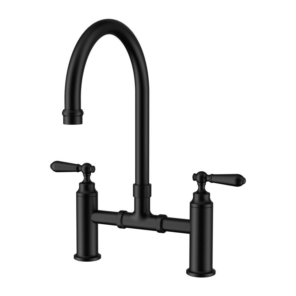 Nero Mixer Taps York Bridge Kitchen Set Matte Black (NR692107bMB)