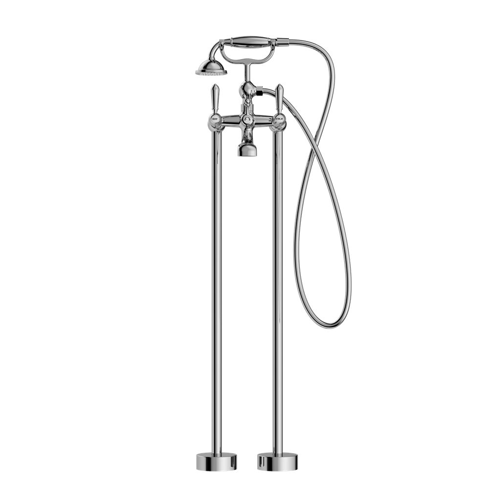 YORK FREESTANDING BATH SET WITH METAL HAND SHOWER CHROME (NR692103a02CH)