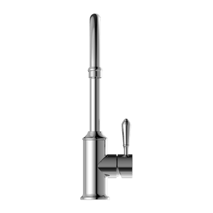 Nero Mixer Taps YORK KITCHEN MIXER GOOSENECK SPOUT WITH METAL LEVER CHROME (NR69210602CH)