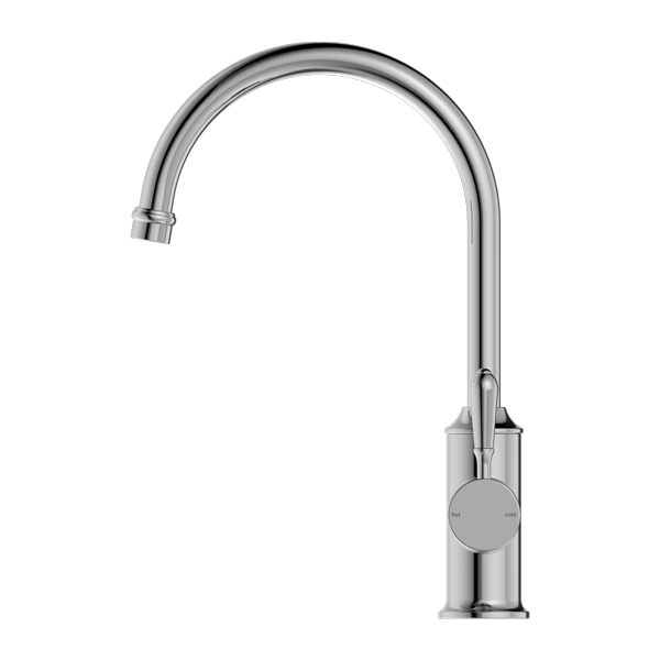 YORK KITCHEN MIXER GOOSENECK SPOUT WITH METAL LEVER CHROME (NR69210602CH)
