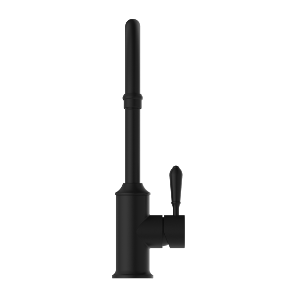 Nero Mixer Taps YORK KITCHEN MIXER GOOSENECK SPOUT WITH METAL LEVER MATTE BLACK (NR69210602MB)