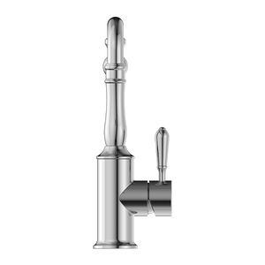 Nero Mixer Taps YORK KITCHEN MIXER HOOK SPOUT WITH METAL LEVER CHROME (NR69210702CH)