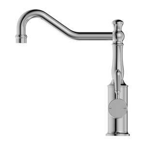 Nero Mixer Taps YORK KITCHEN MIXER HOOK SPOUT WITH METAL LEVER CHROME (NR69210702CH)