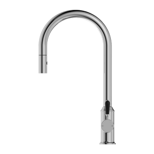 Nero Mixer Taps YORK PULL OUT SINK MIXER WITH VEGIE SPRAY FUNCTION WITH BLACK PORCELAIN LEVER CHROME (NR69210803CH)
