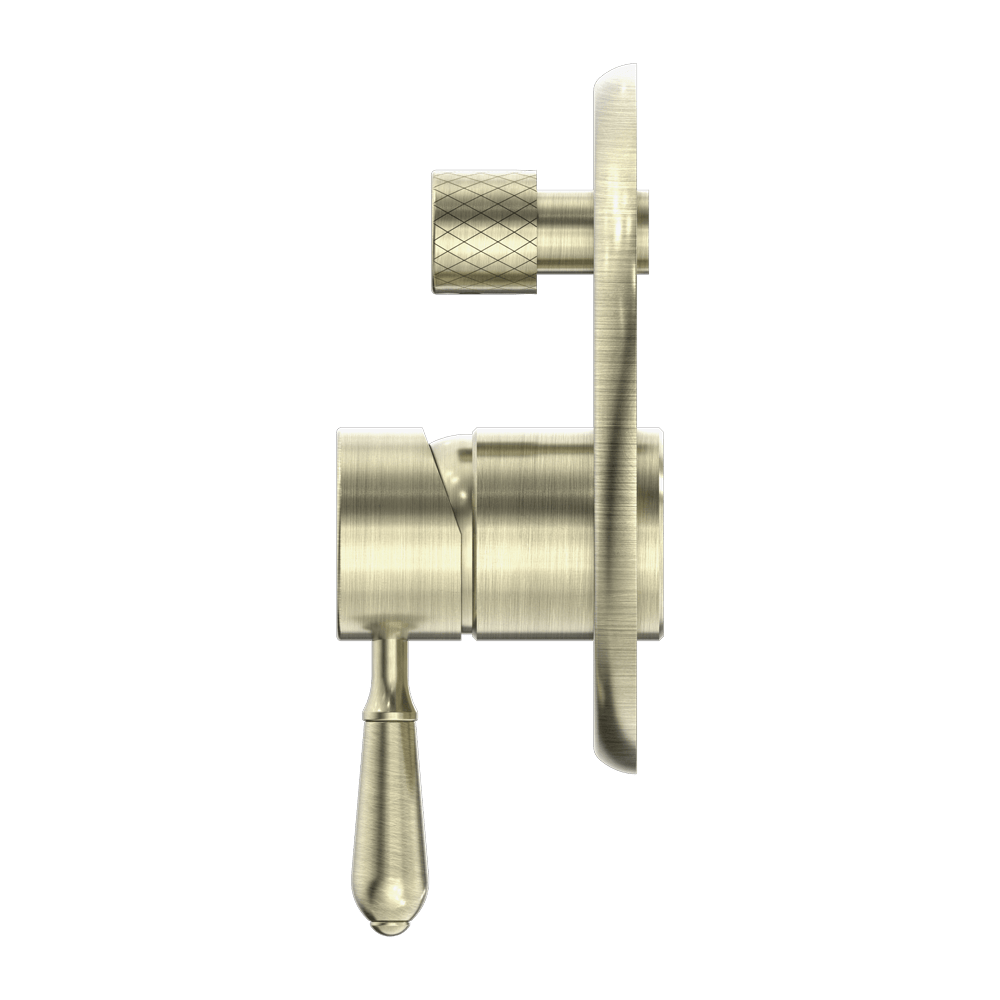 YORK SHOWER MIXER WITH DIVERTOR WITH METAL LEVER AGED BRASS (NR692109A02AB)