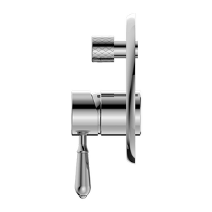Nero Mixer Taps YORK SHOWER MIXER WITH DIVERTOR WITH METAL LEVER CHROME (NR692109A02CH)