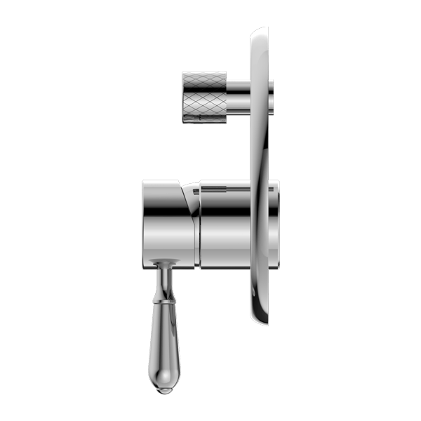 Nero Mixer Taps YORK SHOWER MIXER WITH DIVERTOR WITH METAL LEVER CHROME (NR692109A02CH)