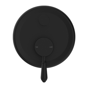 Nero Mixer Taps YORK SHOWER MIXER WITH DIVERTOR WITH METAL LEVER MATTE BLACK (NR692109A02MB)